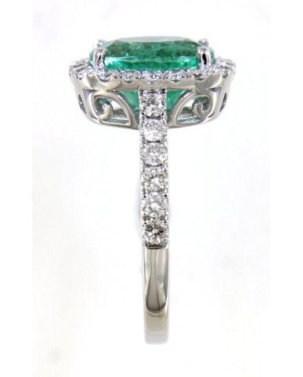 OVAL EMERALD DIAMOND RING (TR4660)